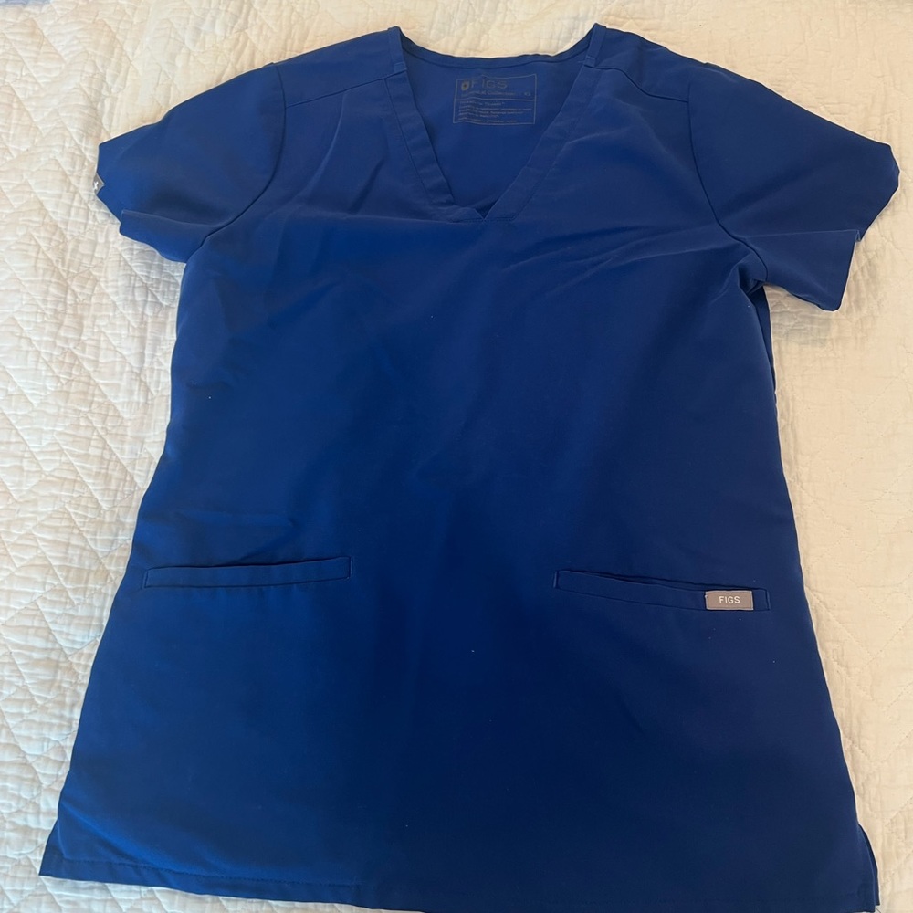 Figs Electric blue XS scrub set